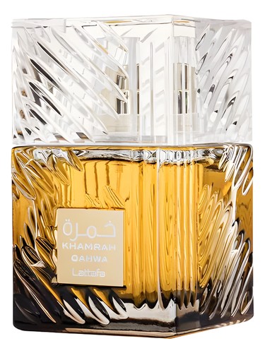 Lattafa Khamrah Qahwa retail bottle; purchase is a separately bottled decant